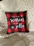 Holiday Pillow 16x16 Buffalo Plaid Farmhouse Decor Christmas Pillow