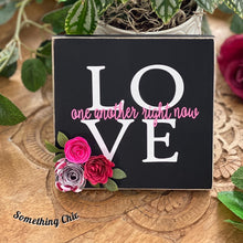 Load image into Gallery viewer, 5x5 Valentine Wood Sign Tiered Tray Decor Farmhouse Decor Cupid Love
